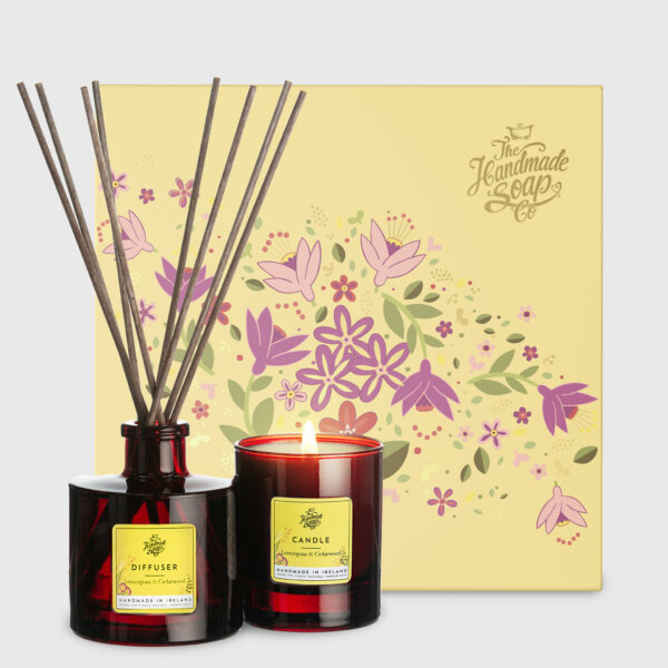 5391520235917 GB103 Gift Set Candle Diffuser Lemongrass Cedarwood 01 Front