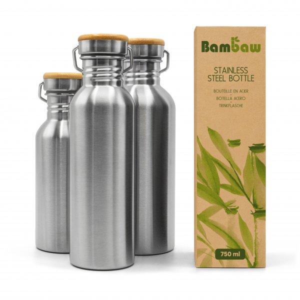 Bambaw Steel Bottle Non insulated 1 Packshot Family 01 scaled