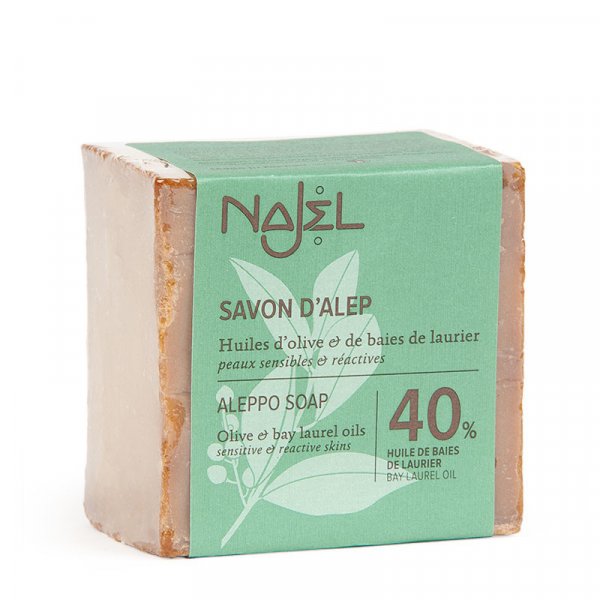 najel savon alep 40hbl peaux sensibles et reactives 185g 1