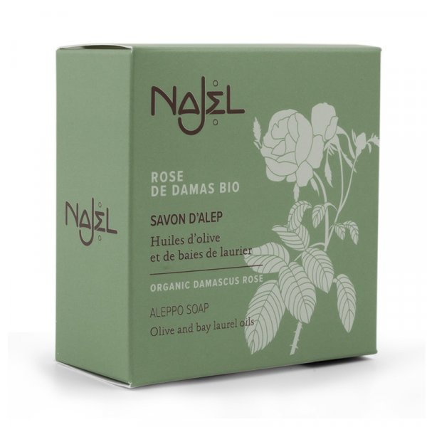 najel savon alep rose damas 100g carre