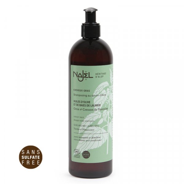 shampooing cheveux gras najel 500ml cosmos organic