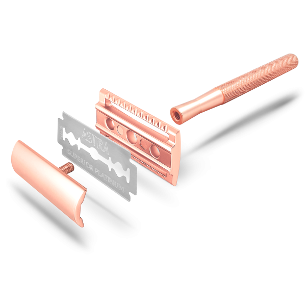 Bambaw Metal Safety Razor 1 Packshot Rose Gold 03