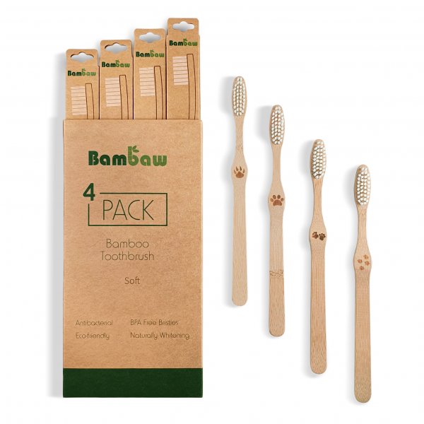 Bambaw Toothbrush 4 Pack 1 Packshot Soft 02