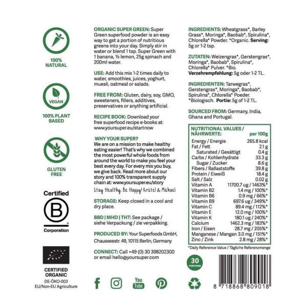 your superfoods superfood mix super green organic super foods
