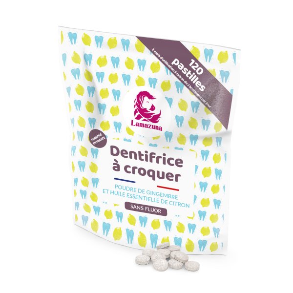 Lamazuna Dentifrice a croquer Gingembre Citron pastilles