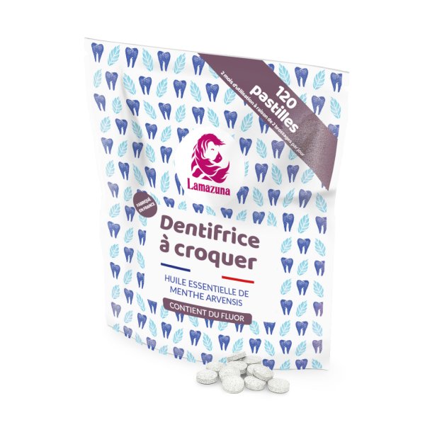 Lamazuna Dentifrice a croquer Menthe Arvensis pastilles