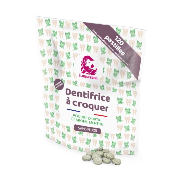 Lamazuna Dentifrice a croquer Ortie Menthe pastilles