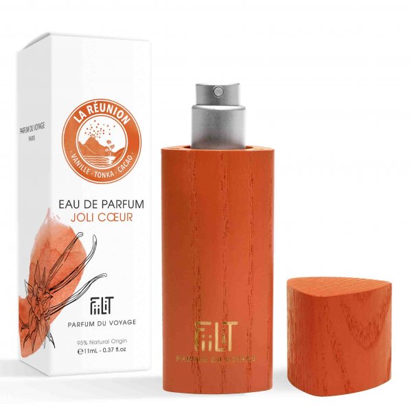 EAU DE PARFUM 11ML BOIS JOLI COEUR LA REUNION FiiLiT PARFUM DU VOYAGE NATUREL