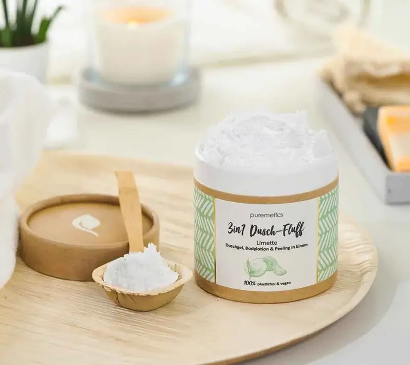 puremetics dusch fluff nachhaltig