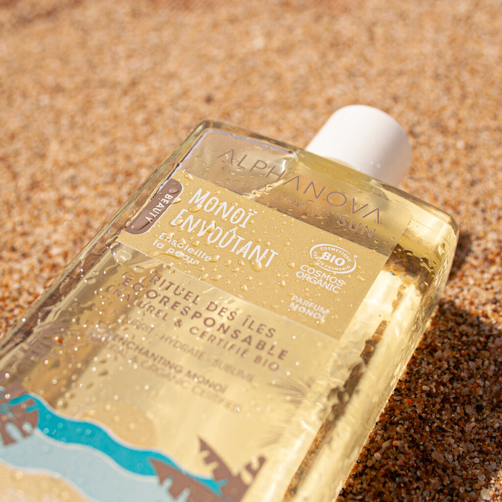 monoi envoutant soin solaire beaute bronzage bio ambiance zoom
